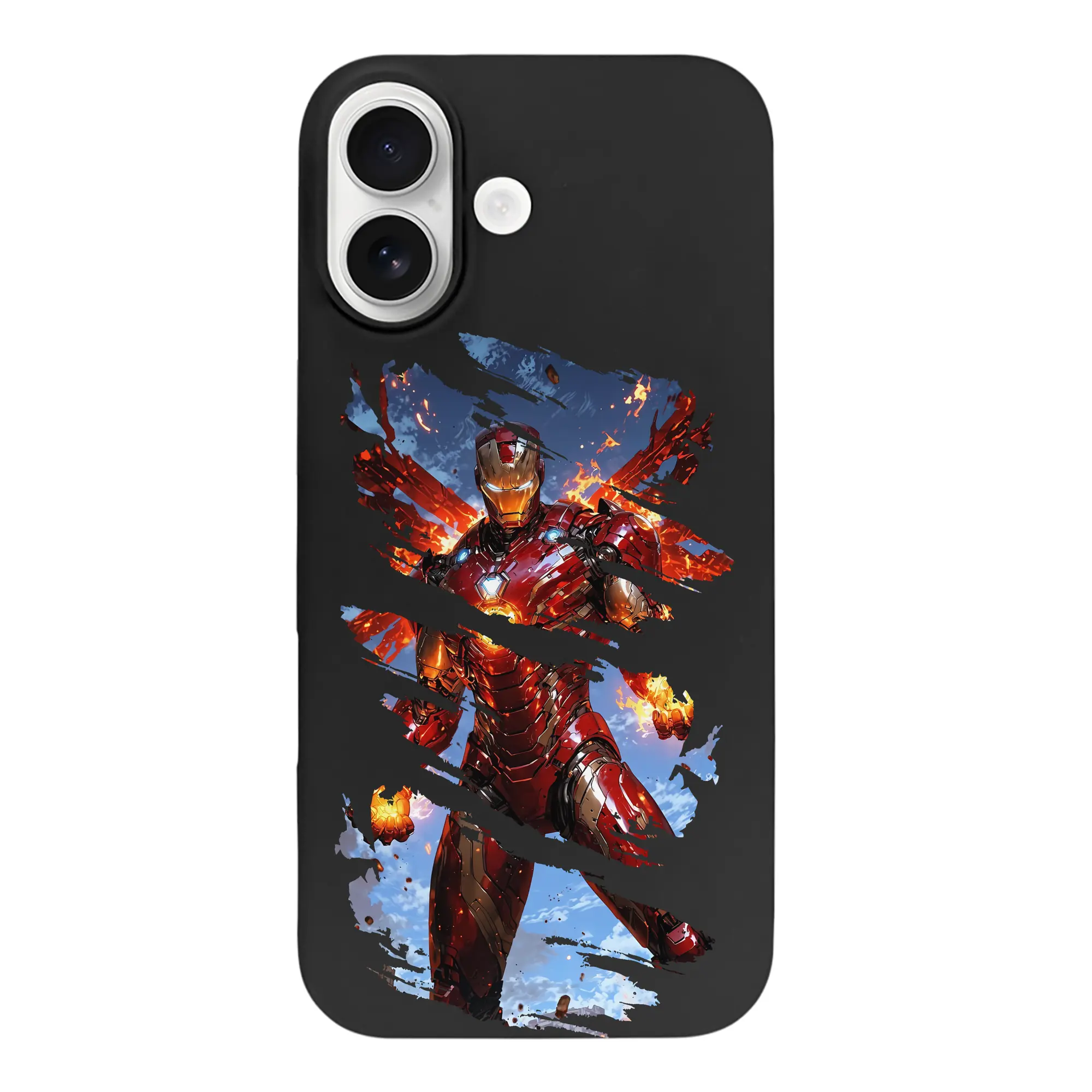 アベンジャーズ (Avenjāzu) グッズ アイアンマン（Iron Man） - iPhone 17 シリーズ シリコンケース 薄型 耐衝撃 指紋防止 ソフトタッチカバー 精密フィット 傷防止 保護ケース iPhone 17/17 Air/17 Pro/17 Pro Max 対応